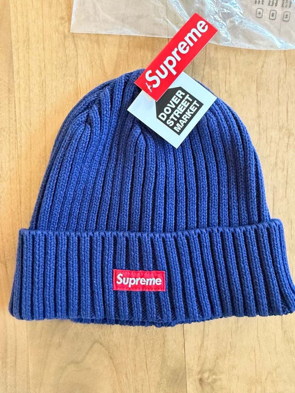 Supreme Overdyed Ribbed Beanie Hat Royal Blue New With Tags